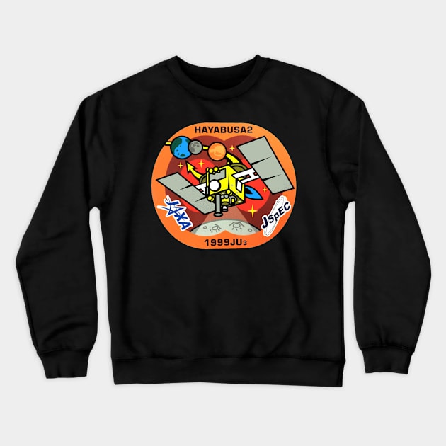 Hayabusa 2 Program Logo Crewneck Sweatshirt by Spacestuffplus